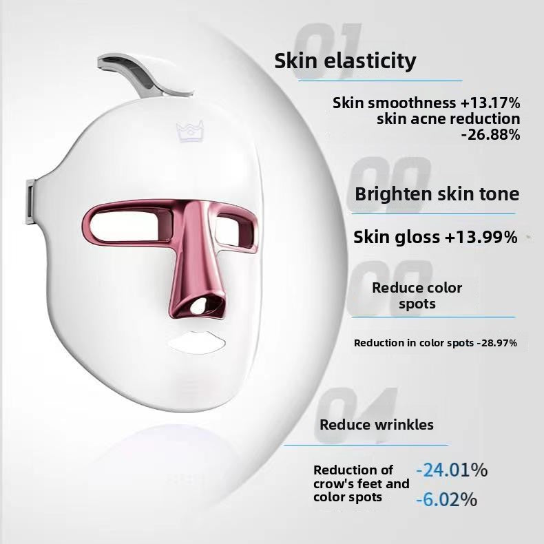 7-fargers LED-lysterapi ansiktsmaske