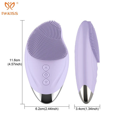 PAKISS Multifunctional  Electric Silicone Face Brush - Deep Pore Cleanser for Blackheads, Oil Control & Makeup Removal