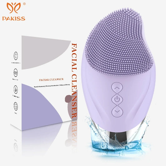 PAKISS Multifunctional  Electric Silicone Face Brush - Deep Pore Cleanser for Blackheads, Oil Control & Makeup Removal
