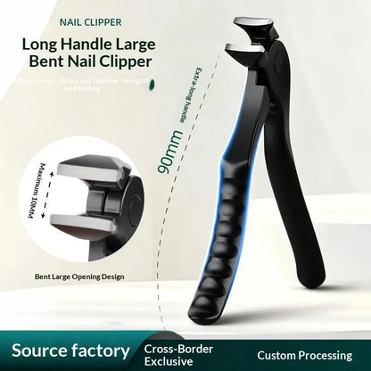 Stainless Steel Curved Elbow Anti-Splash Nail Clipper Portable Easy to Use for Daily Home Travel Personal Nail Grooming