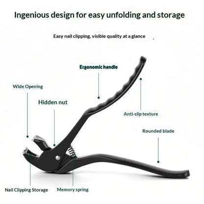 Stainless Steel Curved Elbow Anti-Splash Nail Clipper Portable Easy to Use for Daily Home Travel Personal Nail Grooming